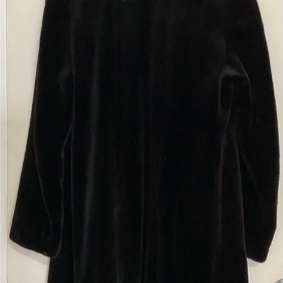 Black Mink Fur Coat With The Blue/Grey Fox Collar. Size Small, Regular. - Picture 3 of 9